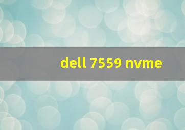 dell 7559 nvme